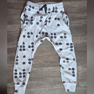 NUNUNU Gray Polka Dot Kids Joggers
